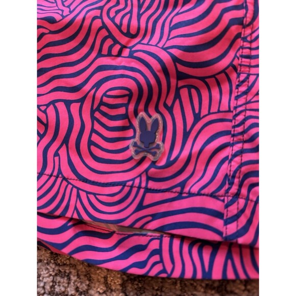 2 Pairs Of Psycho Bunny Swim Trunks Shorts Large 6inch Inseam Excellent Cond - Picture 3 of 12